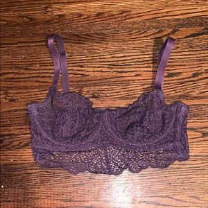 Never Worn! 34C Plum Lace Bra by Else